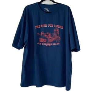 Caribbean Joe T-Shirt Men’s Size 3XL Color Blue The Pier Pub & Grub Graphic Tee